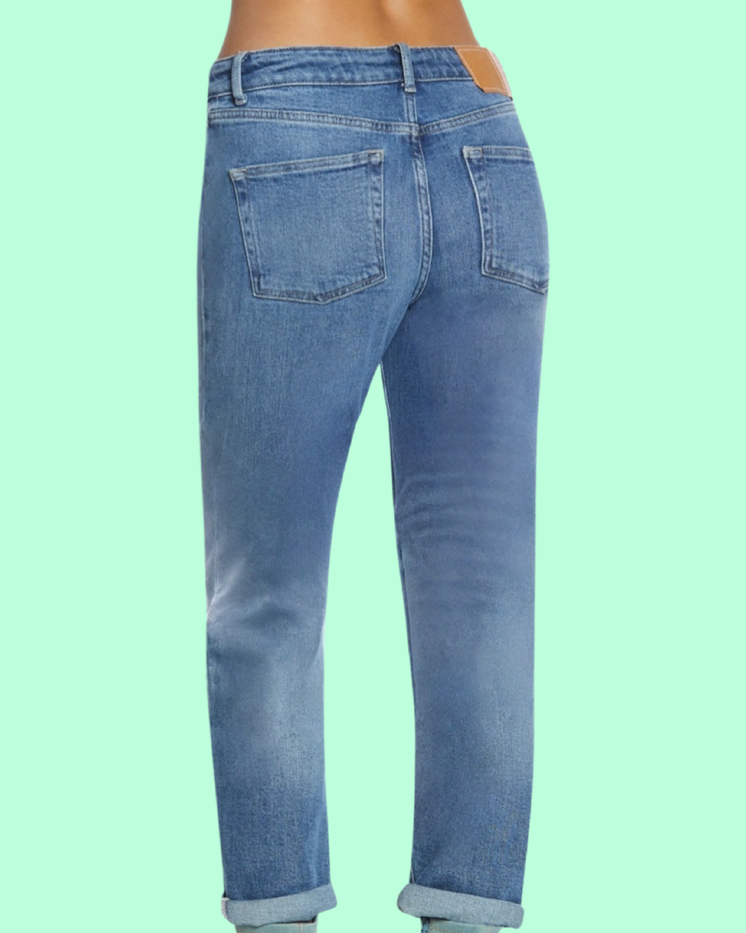 Jeans "Regular Fit". Jeans denim resistente a gamba dritta vita media e chiusura con zip e bottone