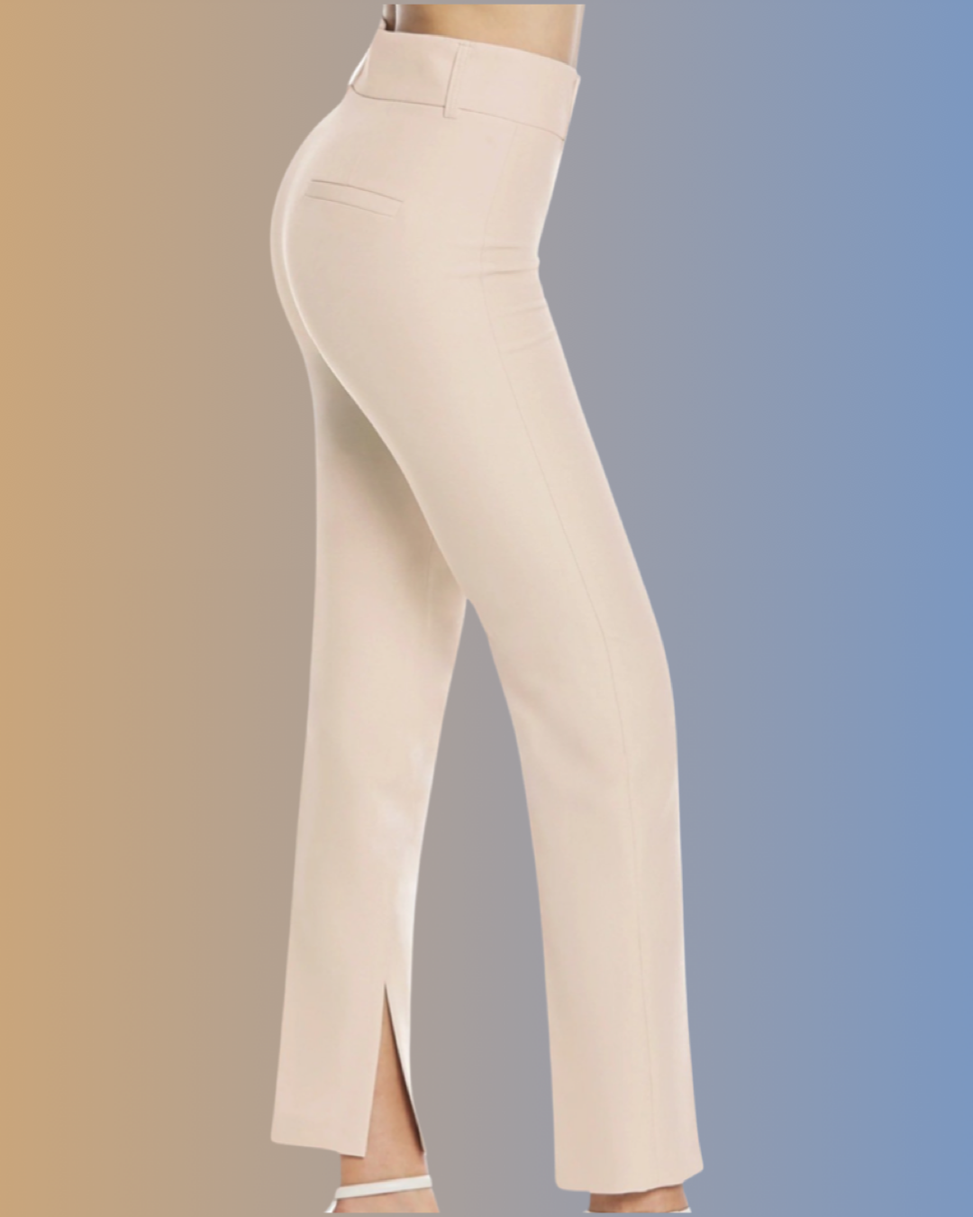 Pantalone"Velvet Dawn". Pantaloni eleganti basic in cady, gamba larga dritta