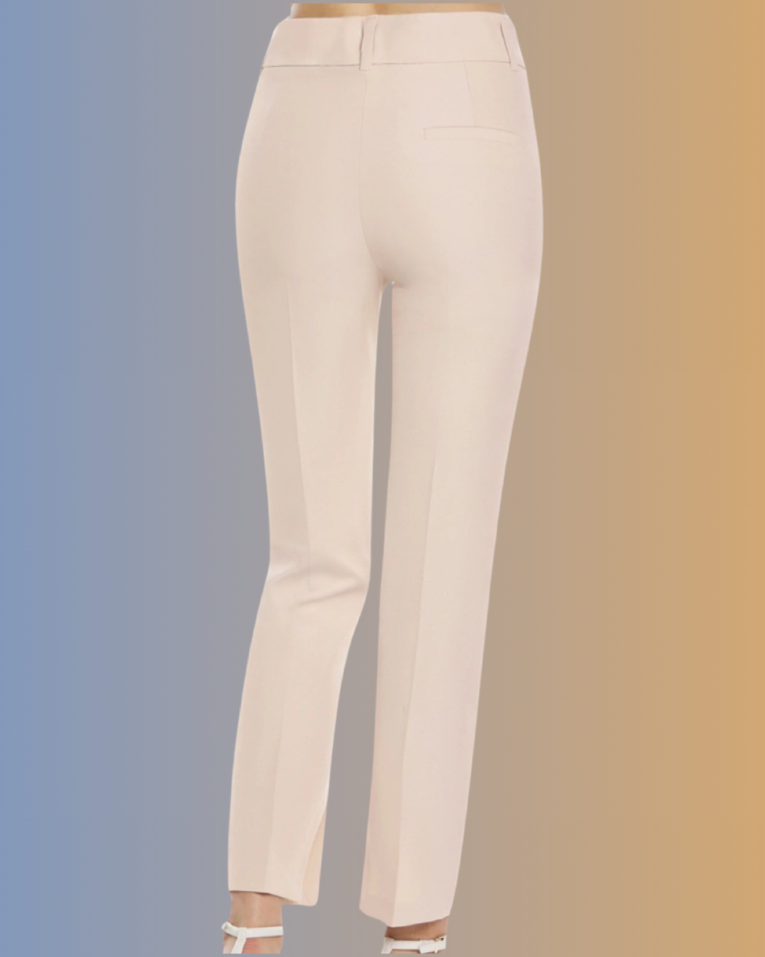 Pantalone"Velvet Dawn". Pantaloni eleganti basic in cady, gamba larga dritta