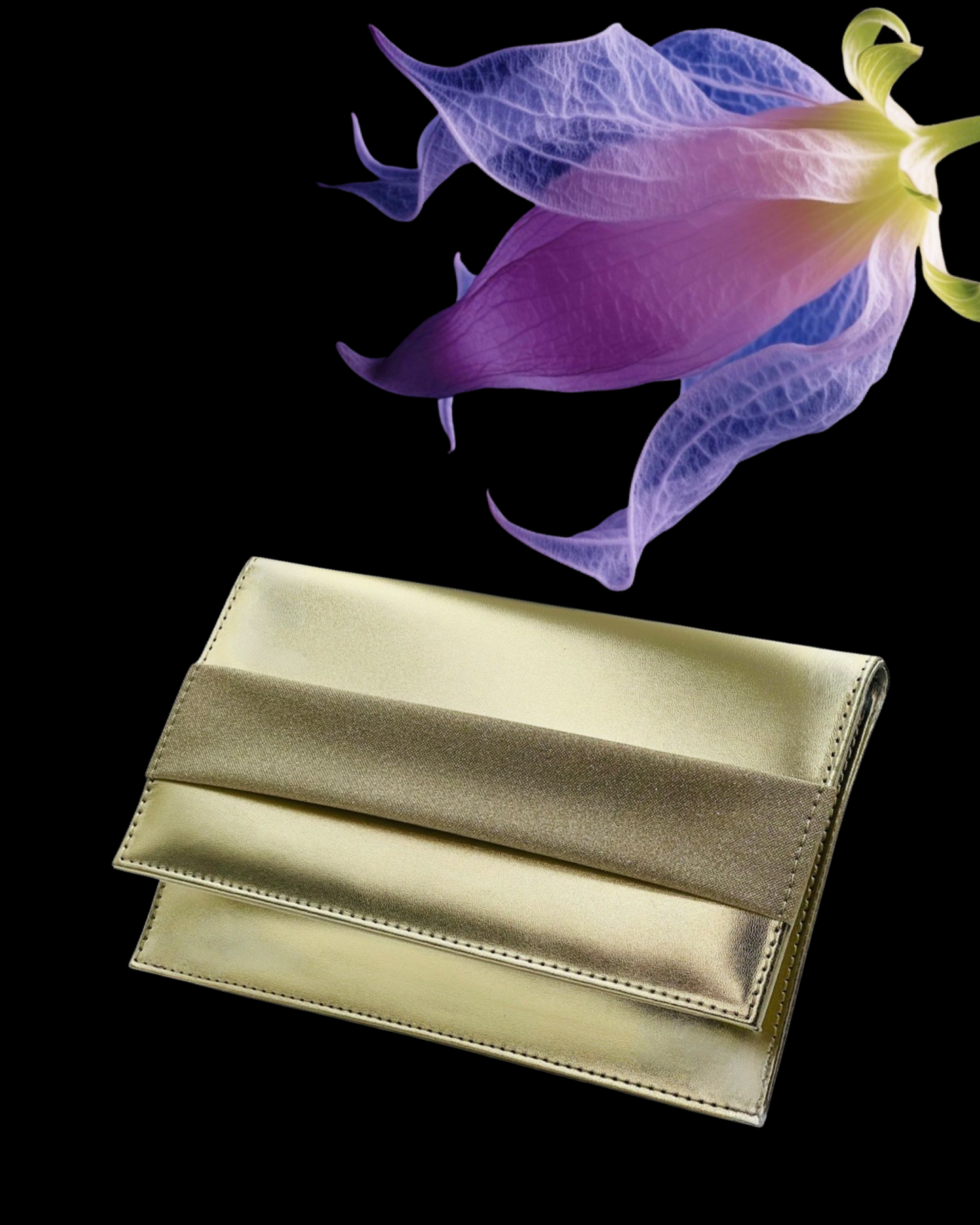 Borsa "Aurora Luxe". Borsetta a mano in pelle oro rosa elegante, forma rettangolare con catenina