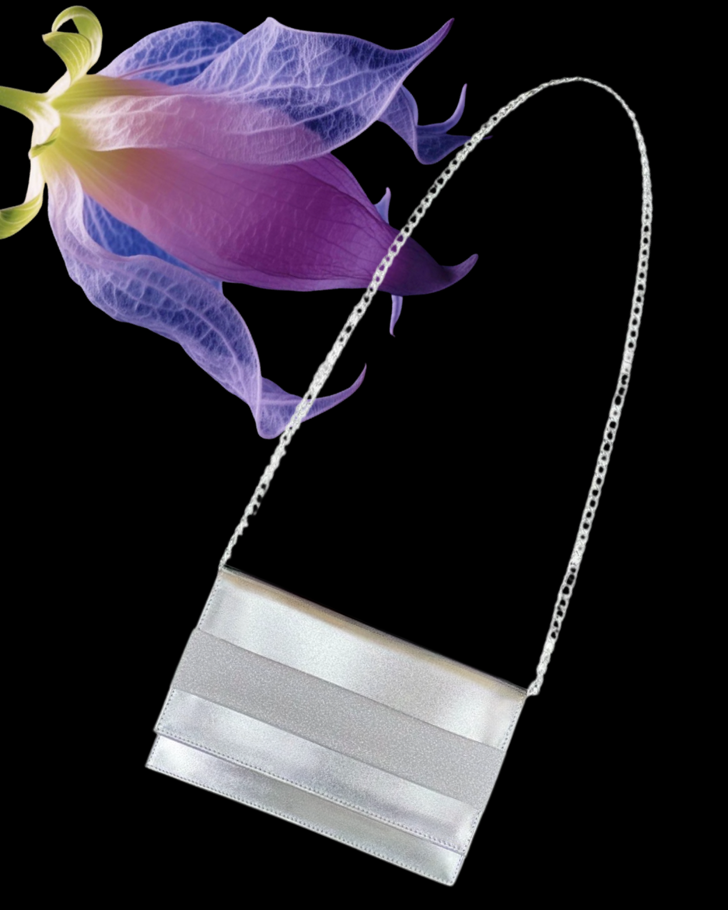 Borsa "Aurora Luxe". Borsetta a mano in pelle oro rosa elegante, forma rettangolare con catenina
