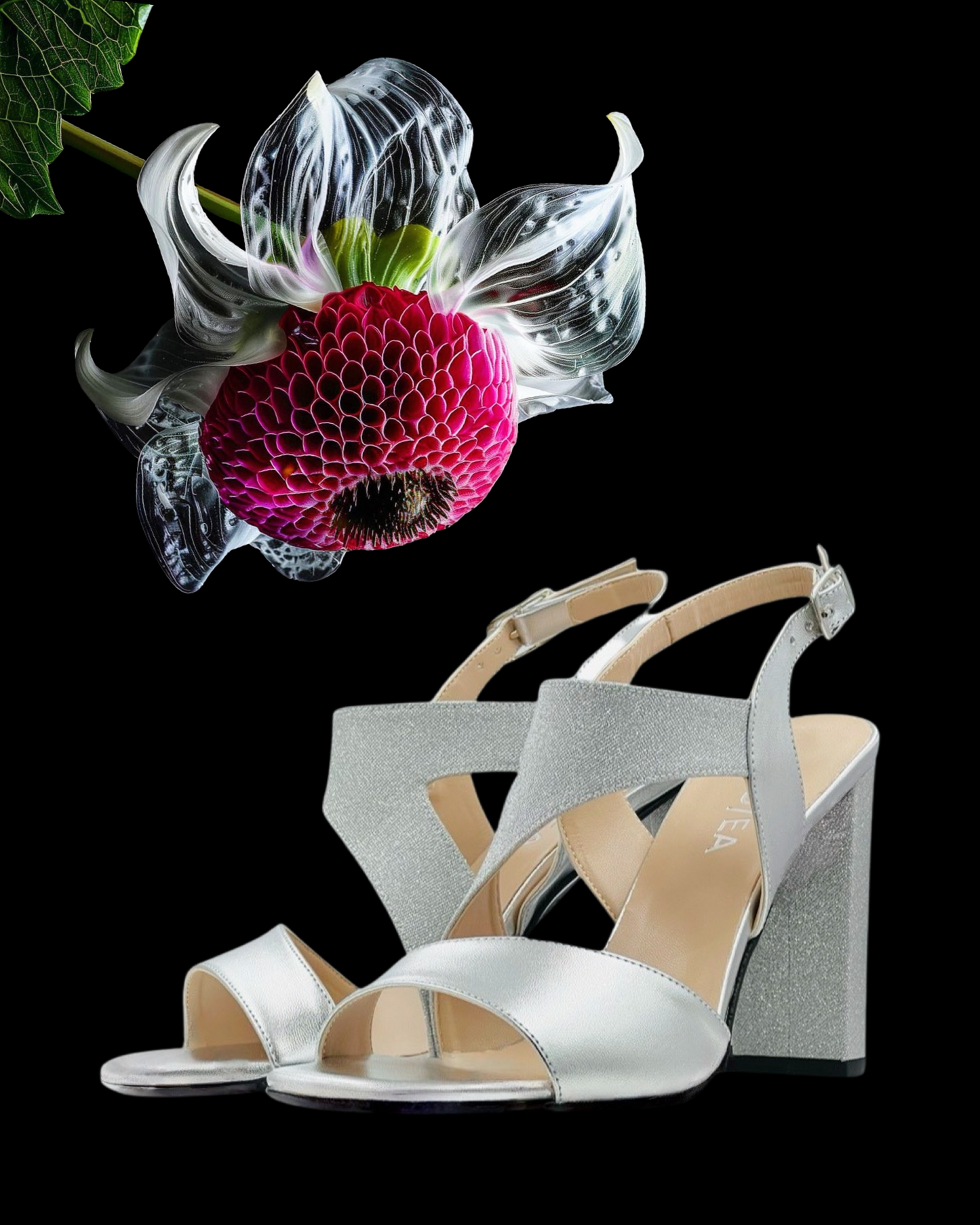 Sandalo "Golden Glimmer". Sandali eleganti in pelle e lamè oro, da cerimonia o da festa con tacco alto.