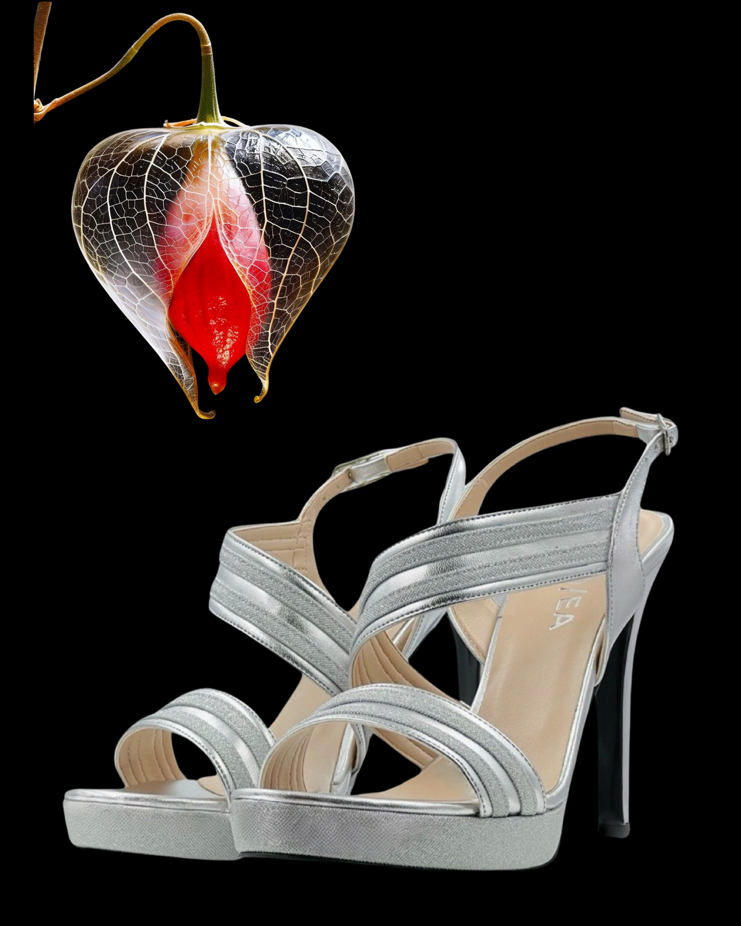 Sandalo "Golden Horizon". Sandali eleganti in pelle oro, da cerimonia o da festa con platform e tacco alto.